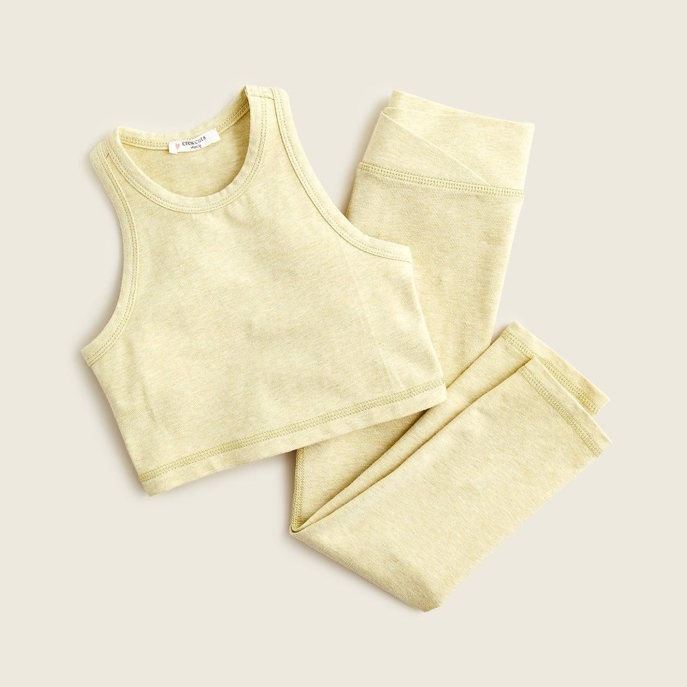 NWT J.Crew  Girls' Active Bra Crop Top and Leggings Set